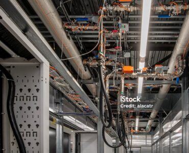 Coolant hoses and infrastructure for data servers.